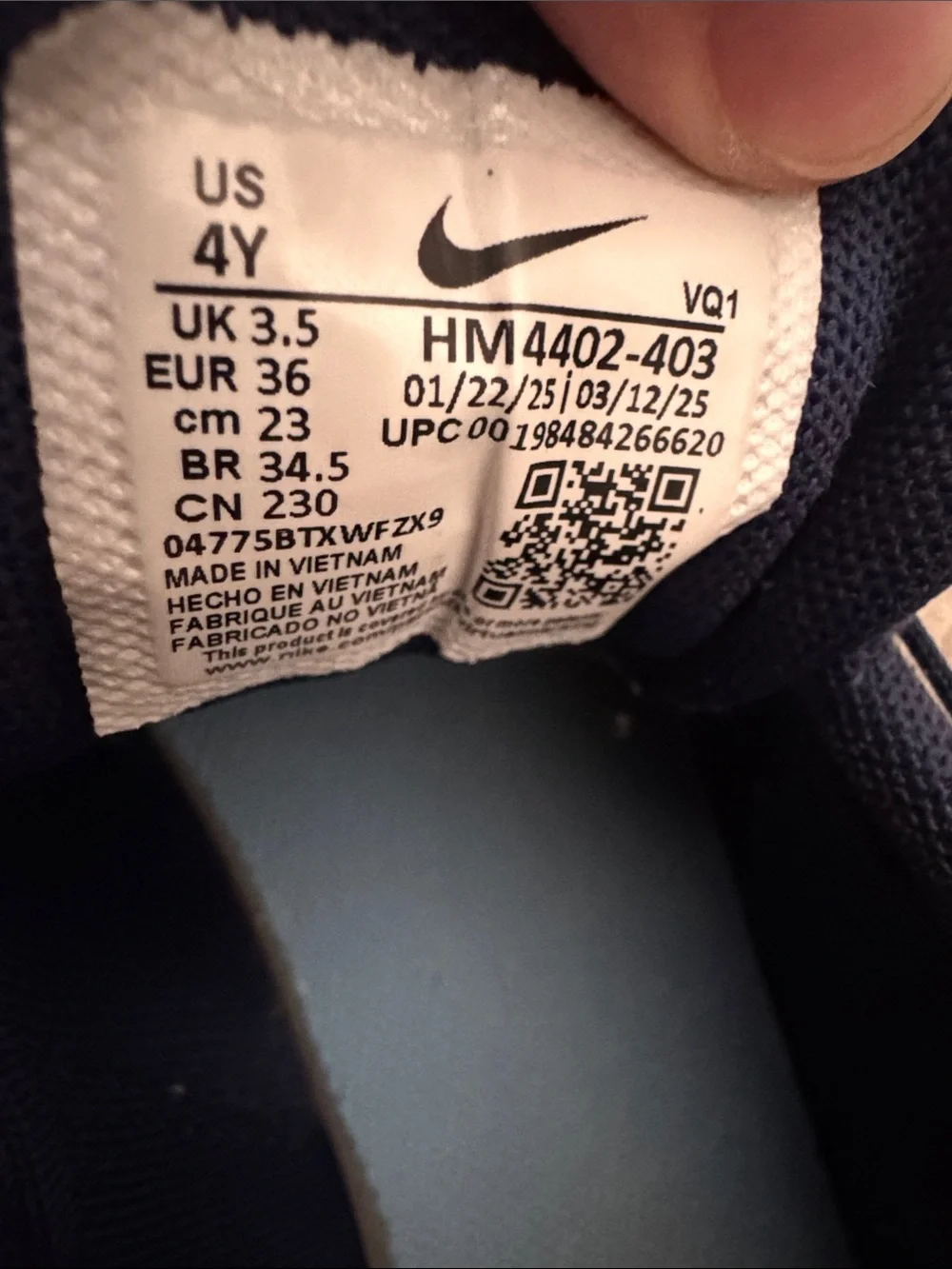 Nike Kids' Navy and Neon Yellow Cosmic Runner Athletic Sneakers